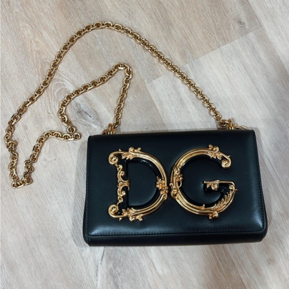 Dolce & Gabanna Logo Leather Crossbody Bag
